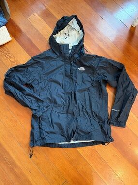 The North Face Women's Black Hooded Rain Jacket